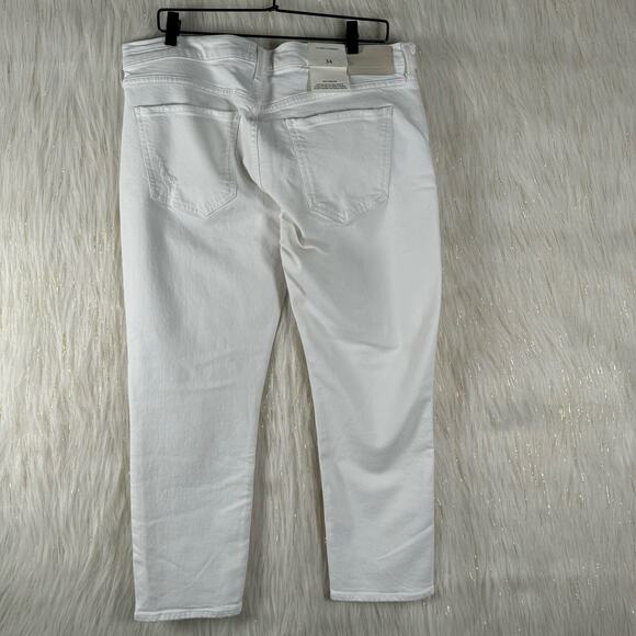 NWT Citizens of Humanity Ella in Moonglow White Slim Crop Stretch Jeans Size 34 - Picture 5 of 11